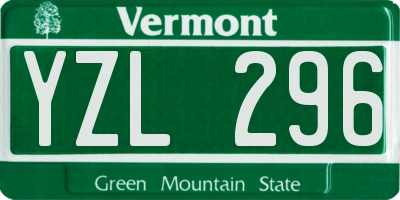 VT license plate YZL296