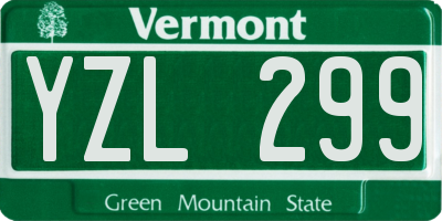 VT license plate YZL299