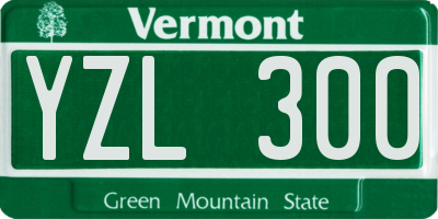 VT license plate YZL300