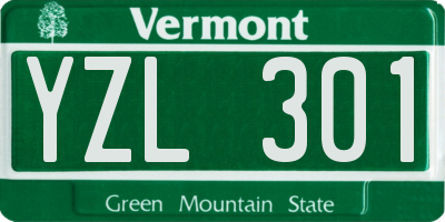 VT license plate YZL301