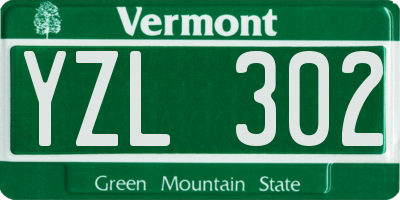 VT license plate YZL302