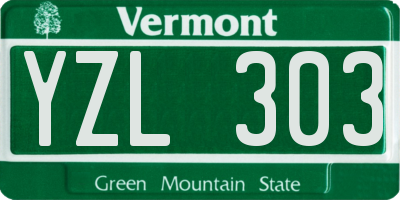 VT license plate YZL303