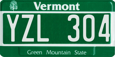 VT license plate YZL304