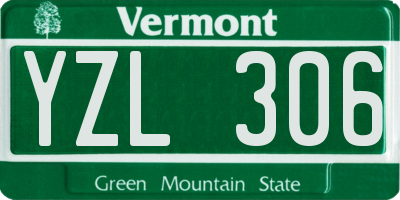 VT license plate YZL306