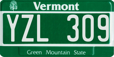 VT license plate YZL309