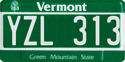 VT license plate YZL313