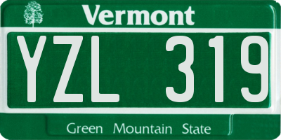 VT license plate YZL319