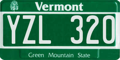 VT license plate YZL320