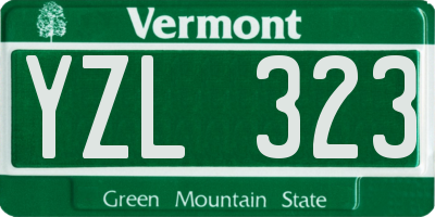 VT license plate YZL323