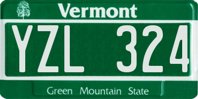 VT license plate YZL324
