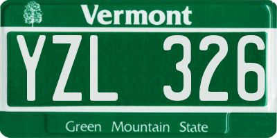 VT license plate YZL326