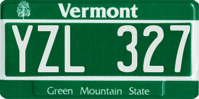 VT license plate YZL327