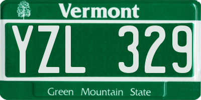 VT license plate YZL329