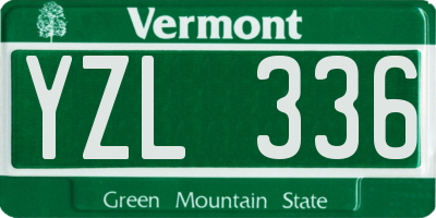 VT license plate YZL336