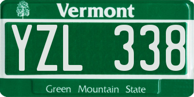 VT license plate YZL338
