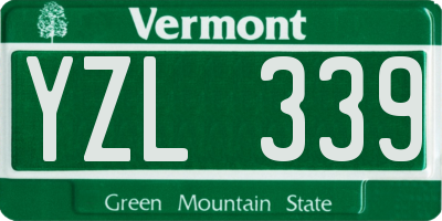 VT license plate YZL339