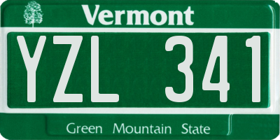 VT license plate YZL341