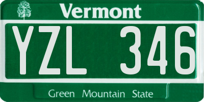 VT license plate YZL346