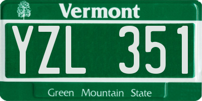 VT license plate YZL351
