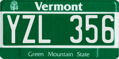 VT license plate YZL356