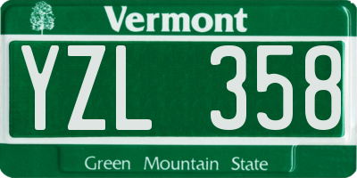 VT license plate YZL358