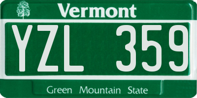VT license plate YZL359