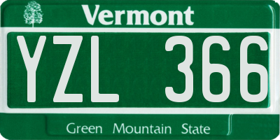 VT license plate YZL366