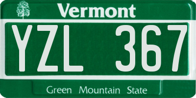 VT license plate YZL367