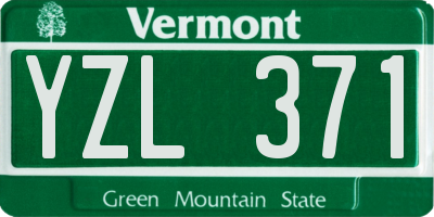 VT license plate YZL371