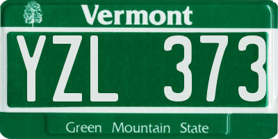 VT license plate YZL373
