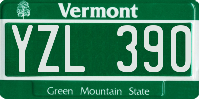 VT license plate YZL390