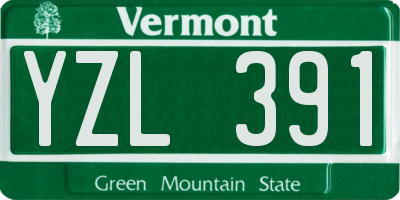 VT license plate YZL391