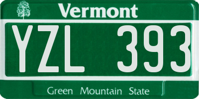 VT license plate YZL393