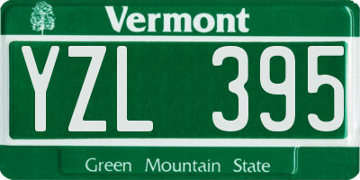 VT license plate YZL395