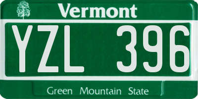 VT license plate YZL396