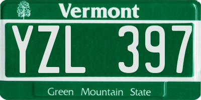 VT license plate YZL397
