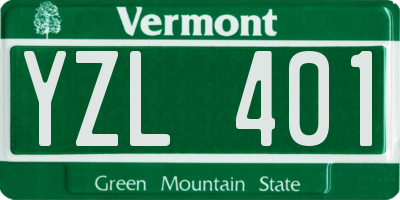 VT license plate YZL401