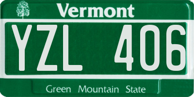 VT license plate YZL406