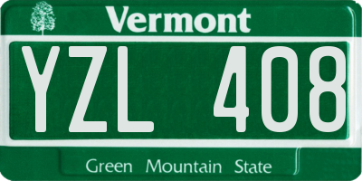 VT license plate YZL408