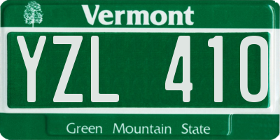 VT license plate YZL410