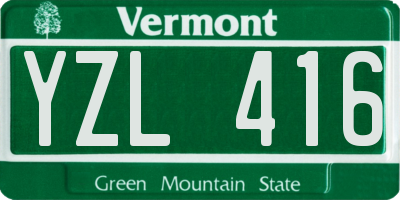 VT license plate YZL416