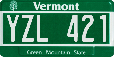VT license plate YZL421