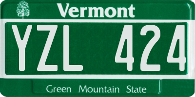 VT license plate YZL424