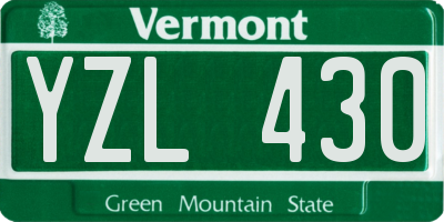VT license plate YZL430