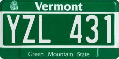 VT license plate YZL431