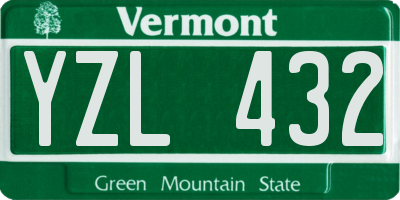 VT license plate YZL432