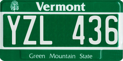 VT license plate YZL436
