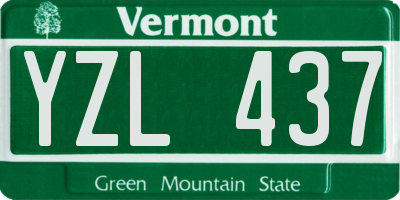 VT license plate YZL437
