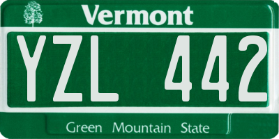 VT license plate YZL442