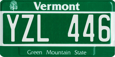 VT license plate YZL446